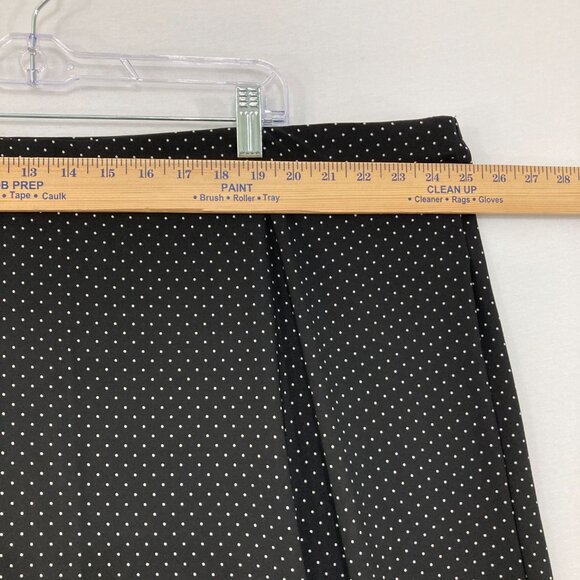 New CHAPS size 3X Black White Polka Dot Stretch Knit Pull-on Skirt Comfy - Picture 5 of 8
